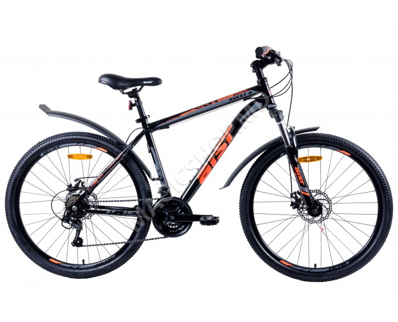 Bicicleta Aist Quest Disk negru, portocaliu